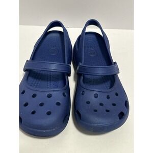 Crocs Karin Mary Jane 2 Strap Blue Comfort Shoes Sandals Women's Size 6